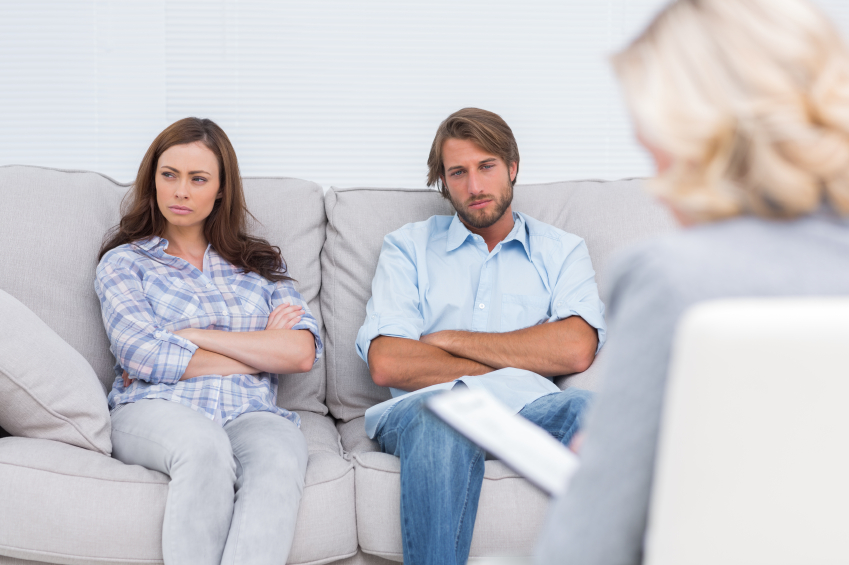 couple with counselor