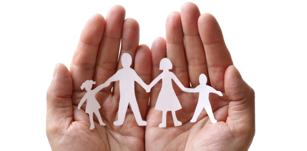 family paper cutout image