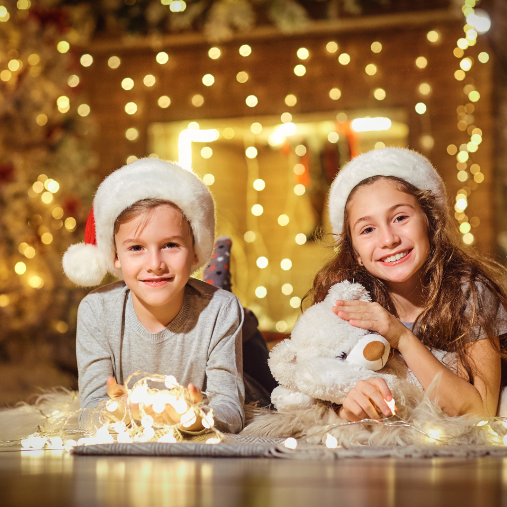 Children at holiday time.