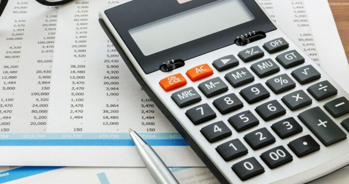 Financial papers with calculator