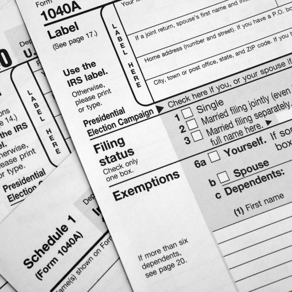 Images of tax documents