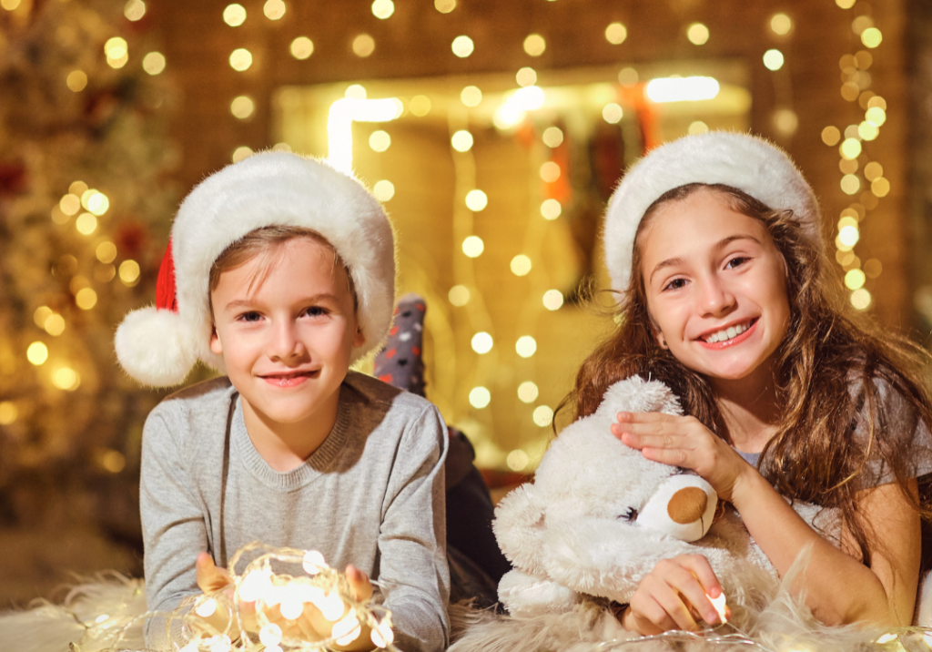 Children at holiday time.