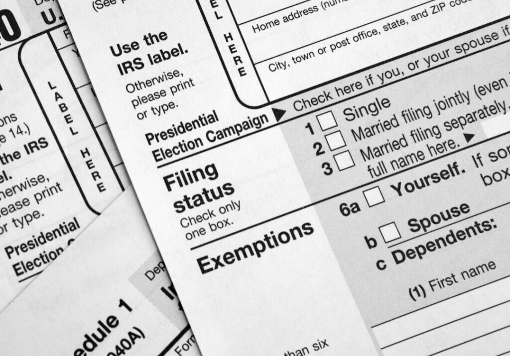 Images of tax documents