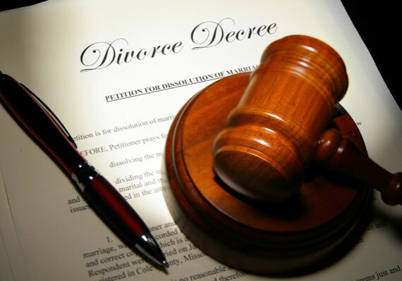 gavel and divorce decree