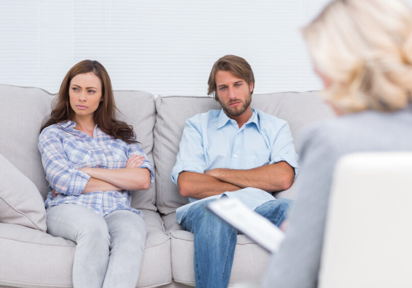 couple with counselor